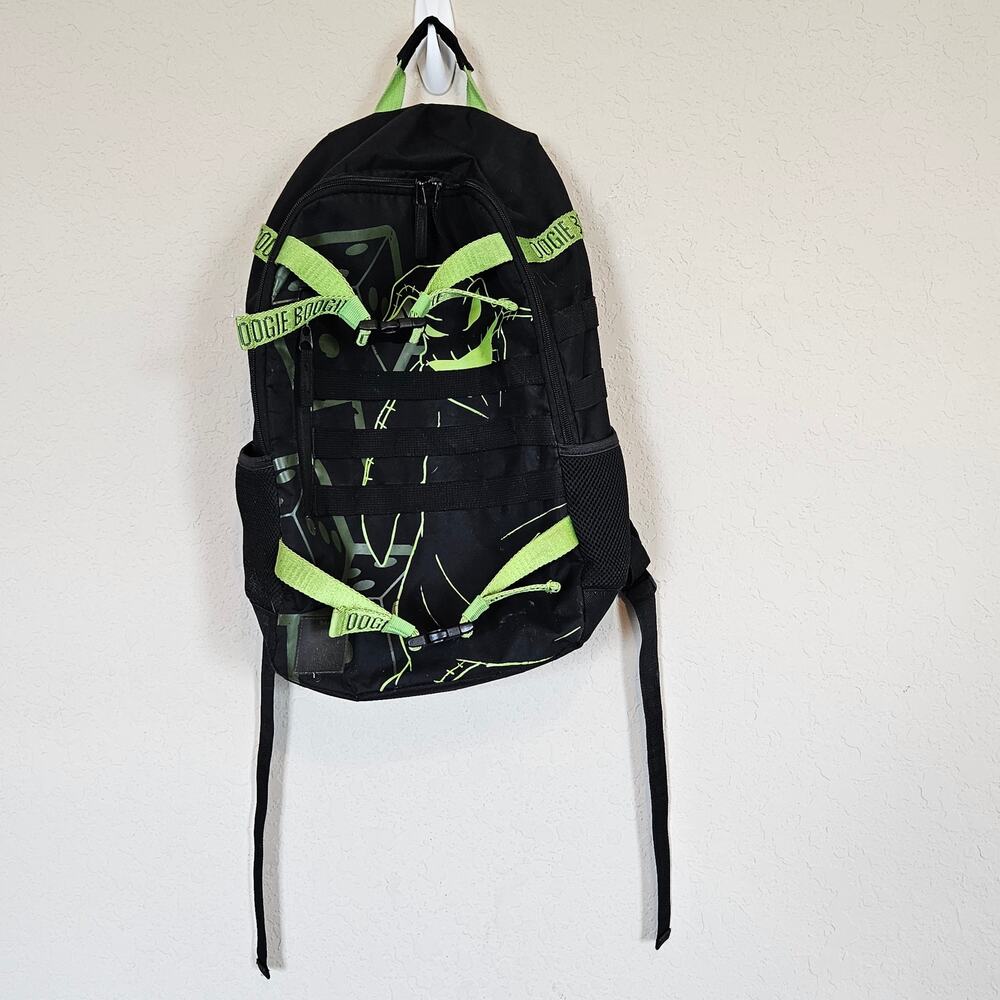 The Nightmare Before Christmas Oogie Boogie Backpack Black Neon Green - Picture 1 of 15